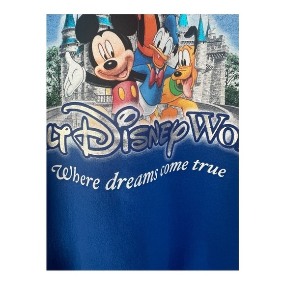 Walt Disney World Blue Hoodie jacket Mickey and friends Where Dream Come True - Picture 7 of 14